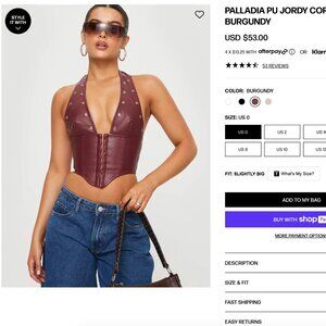 Corset Top Burgundy